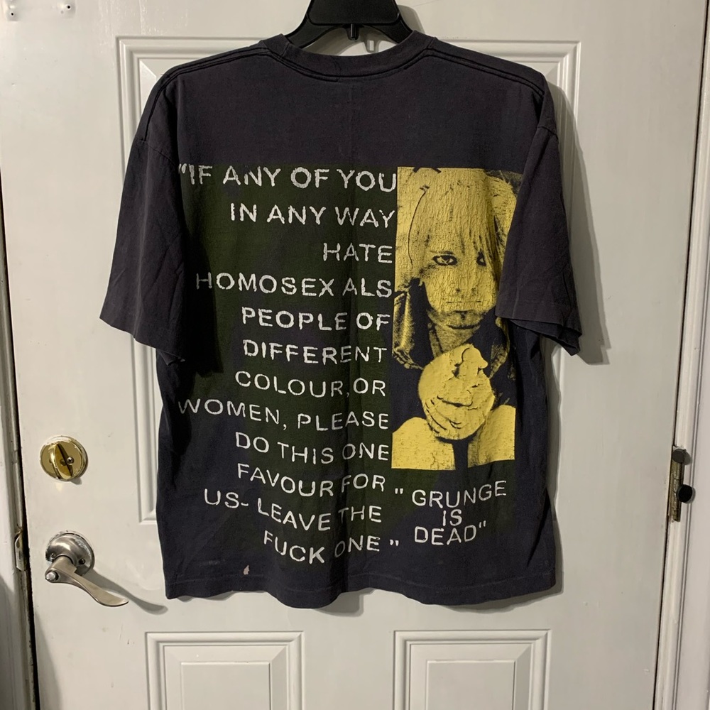 1994 Rare  Vintage Kurt Cobain T-shirt Nirvana True Vintage tee single stitch L - Picture 4 of 12